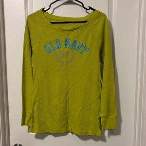 Old Navy Kids Bright Green Long Sleeve Tee